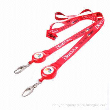 Promotional lanyard, heat-transfer logo printing
